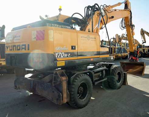 Hjulburen grävmaskin Hyundai EW170W-7 stulen i Enköping
